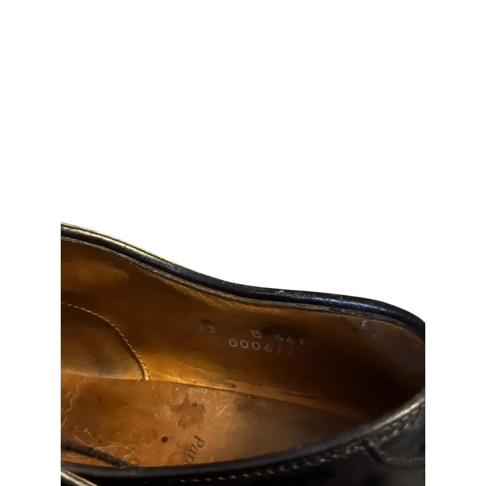Allen Edmonds Park Avenue Black Leather Cap Toe Oxford Dress Shoes Size 13 B